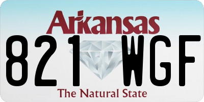 AR license plate 821WGF