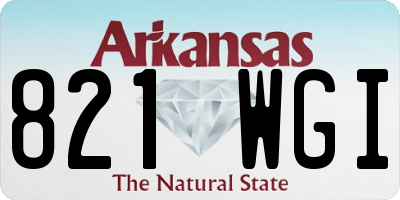 AR license plate 821WGI