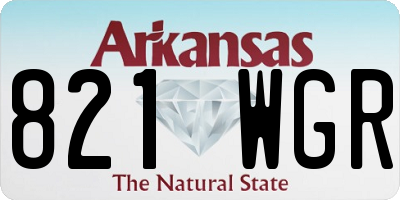 AR license plate 821WGR