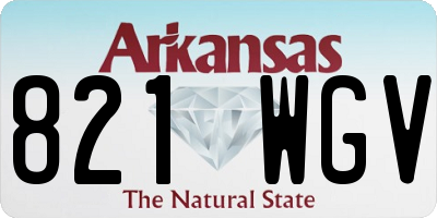 AR license plate 821WGV