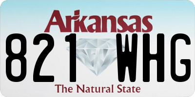 AR license plate 821WHG