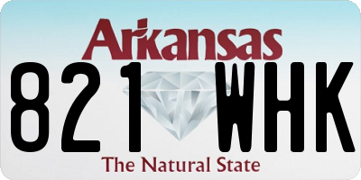 AR license plate 821WHK