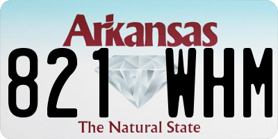 AR license plate 821WHM