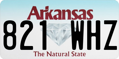 AR license plate 821WHZ