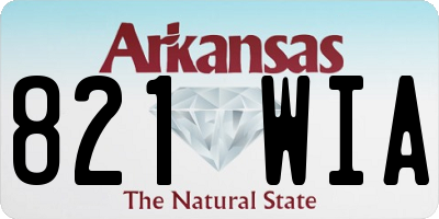 AR license plate 821WIA