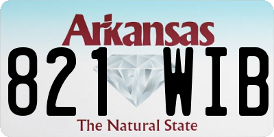 AR license plate 821WIB