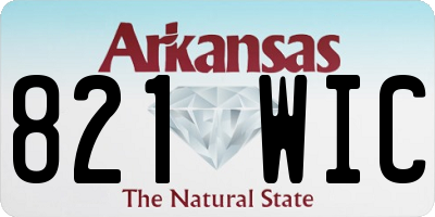 AR license plate 821WIC