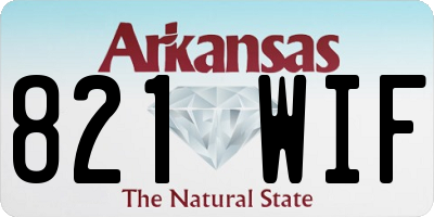 AR license plate 821WIF