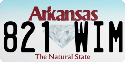 AR license plate 821WIM