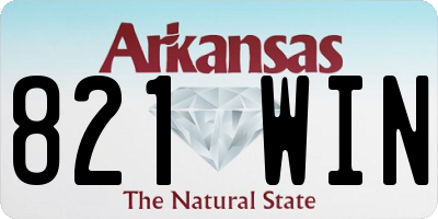 AR license plate 821WIN