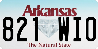 AR license plate 821WIO