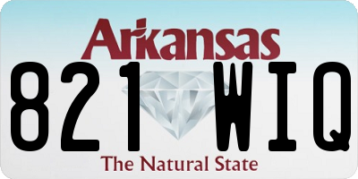 AR license plate 821WIQ