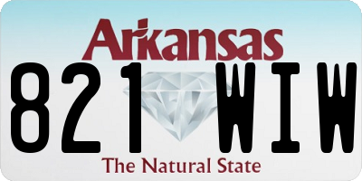 AR license plate 821WIW