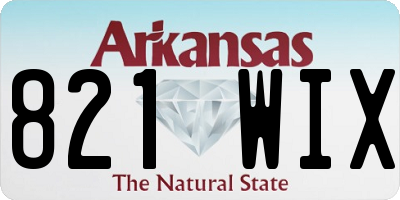 AR license plate 821WIX