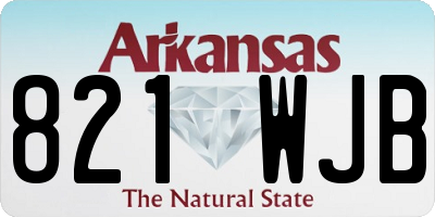 AR license plate 821WJB