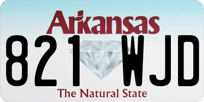 AR license plate 821WJD