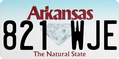 AR license plate 821WJE