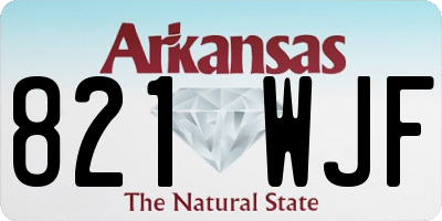 AR license plate 821WJF
