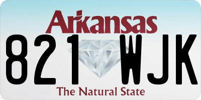AR license plate 821WJK