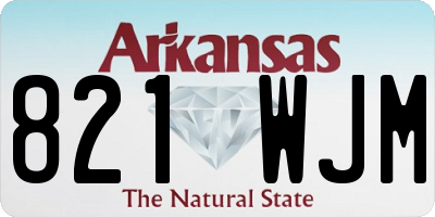 AR license plate 821WJM