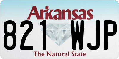 AR license plate 821WJP