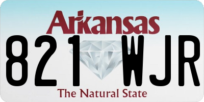 AR license plate 821WJR