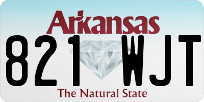 AR license plate 821WJT