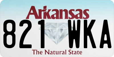AR license plate 821WKA