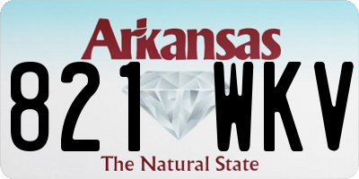 AR license plate 821WKV
