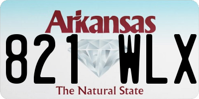 AR license plate 821WLX