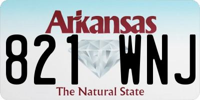 AR license plate 821WNJ