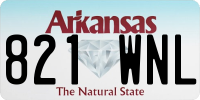 AR license plate 821WNL
