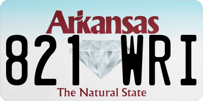 AR license plate 821WRI