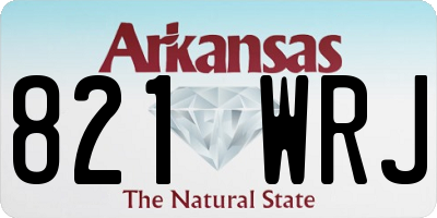AR license plate 821WRJ