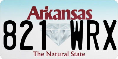 AR license plate 821WRX