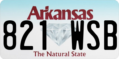 AR license plate 821WSB