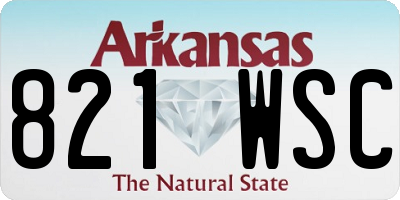AR license plate 821WSC