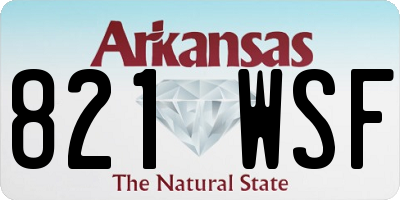 AR license plate 821WSF