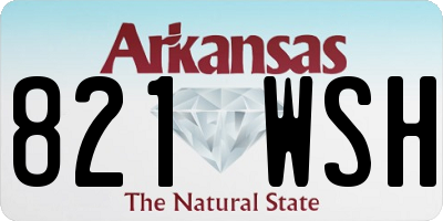 AR license plate 821WSH