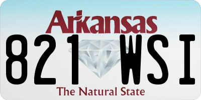 AR license plate 821WSI