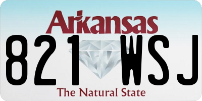 AR license plate 821WSJ