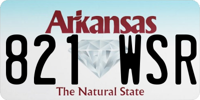 AR license plate 821WSR
