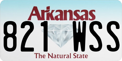 AR license plate 821WSS