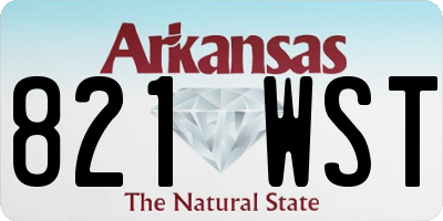 AR license plate 821WST