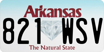 AR license plate 821WSV