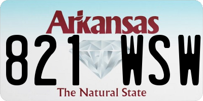 AR license plate 821WSW