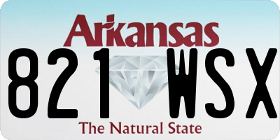 AR license plate 821WSX