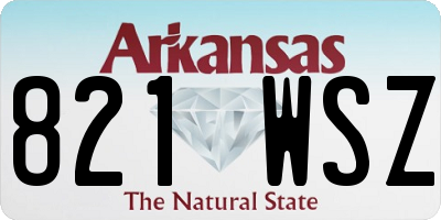 AR license plate 821WSZ