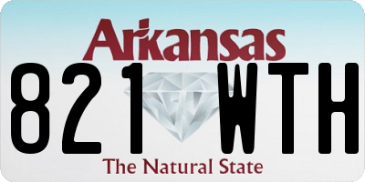 AR license plate 821WTH