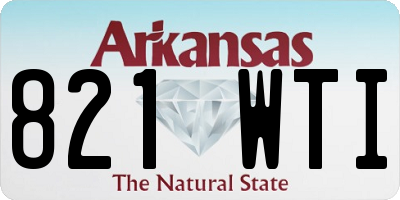 AR license plate 821WTI